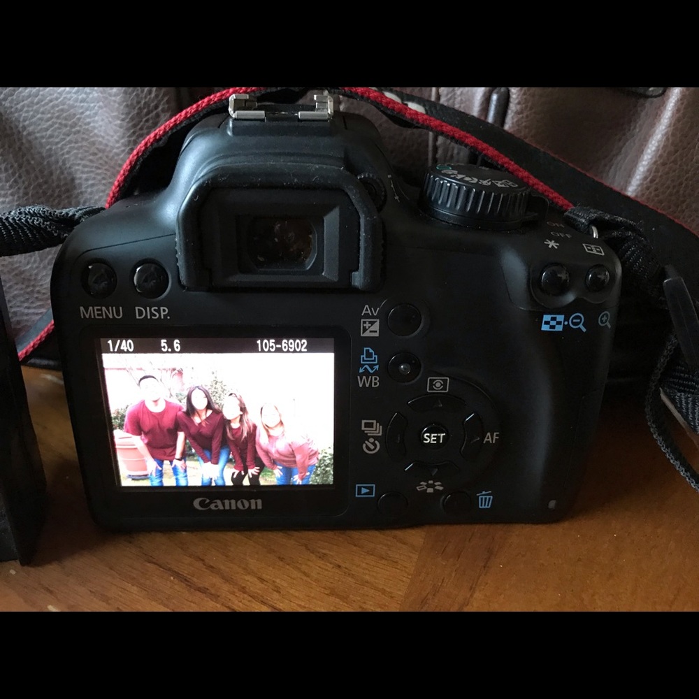 Canon EOS XS camera.